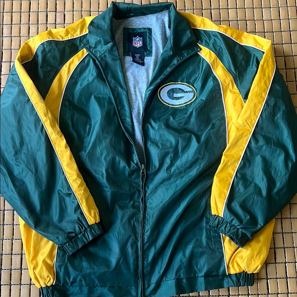 Green and Yellow Windbreaker with Team Logo